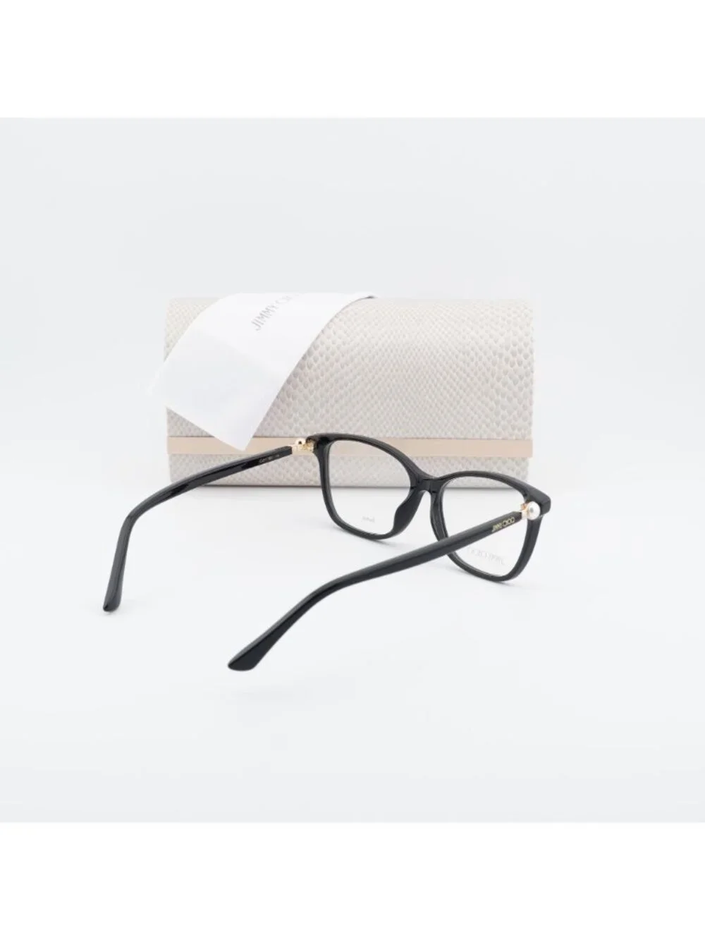 Jimmy Choo JC377 0807 00 Eyeglasses Black 53mm Rectangle Frame